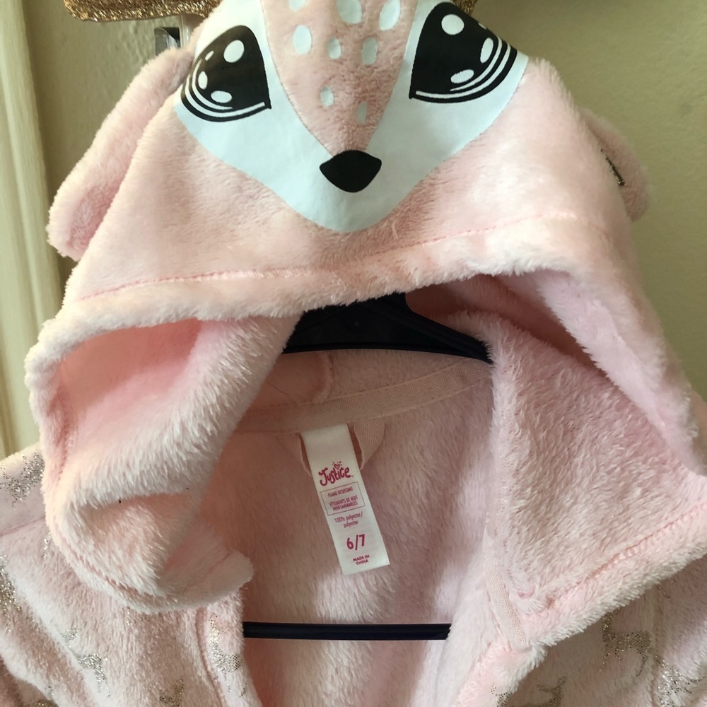 Girls hooded robe Justice Brand!!